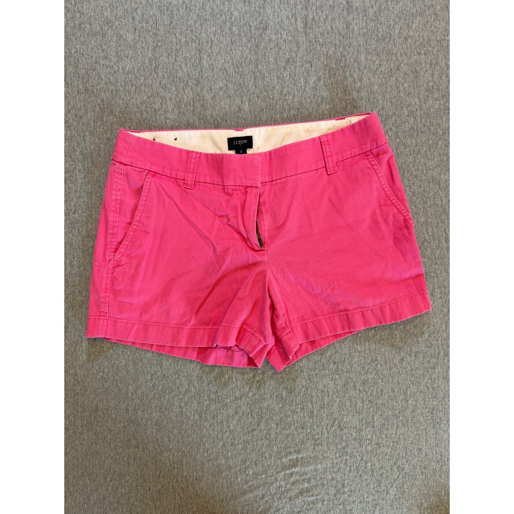 J.Crew Re-Imagined Chino Shorts Hot Pink Cotton Size 2